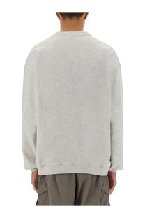 Represent men’s sweatshirt initial grey light gray heathered relaxed fit with ribbed cuffs made of soft fabric
