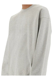 Represent men’s sweatshirt initial grey soft heather gray long-sleeved relaxed fit with ribbed cuffs made of cotton blend