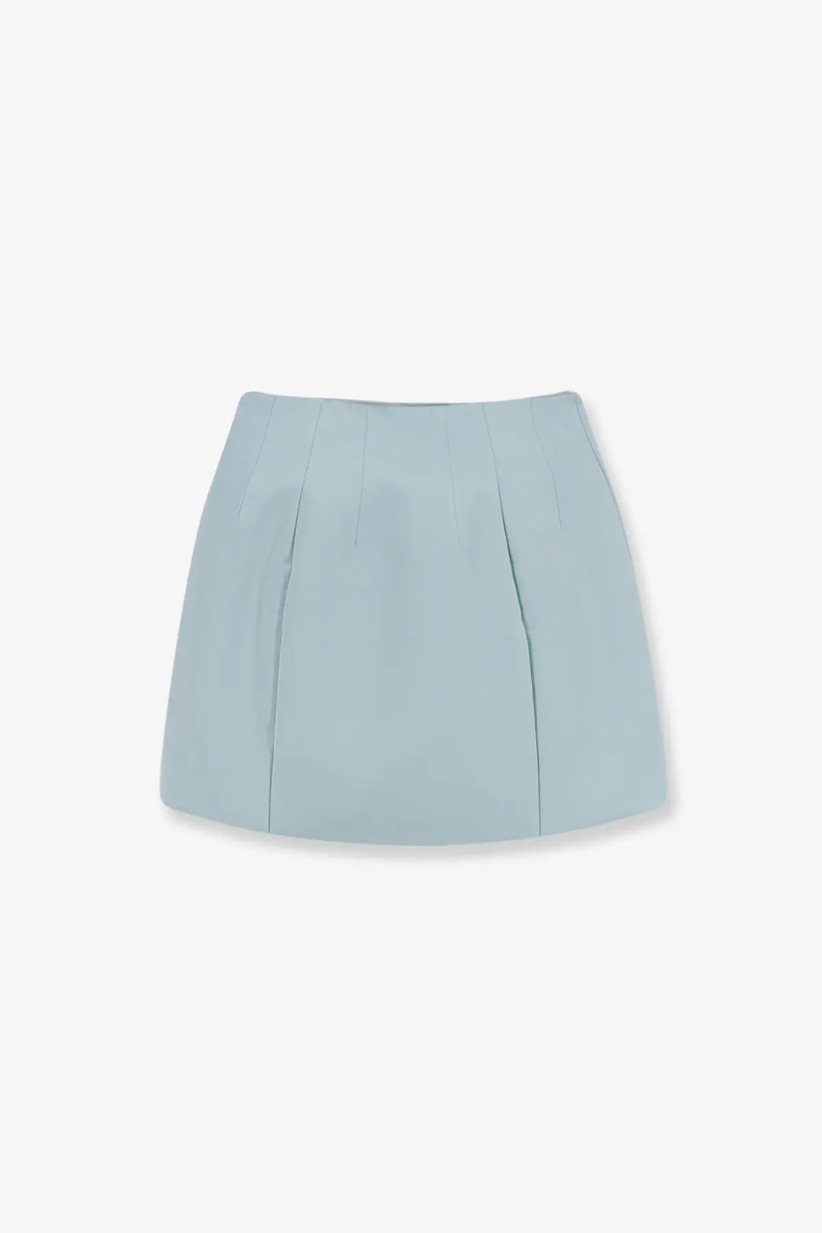 Retrofete womens asta satin skirt in light blue with pleated design and smooth structured fabric in mini length