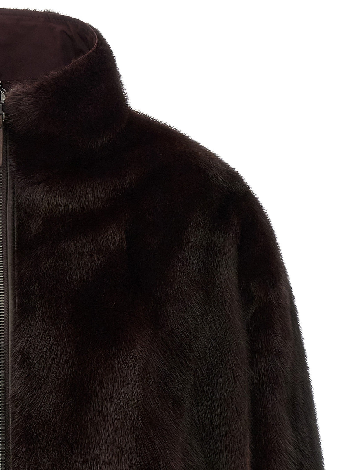 Yves Salomon Army Reversible Fur Brown