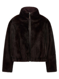 Yves Salomon Army Reversible Fur Brown