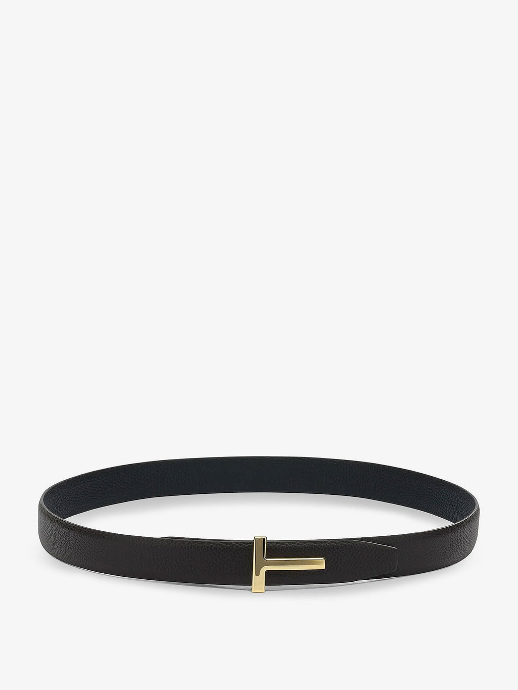 Tom Ford Men's Hammered Reversible Belt Gold
