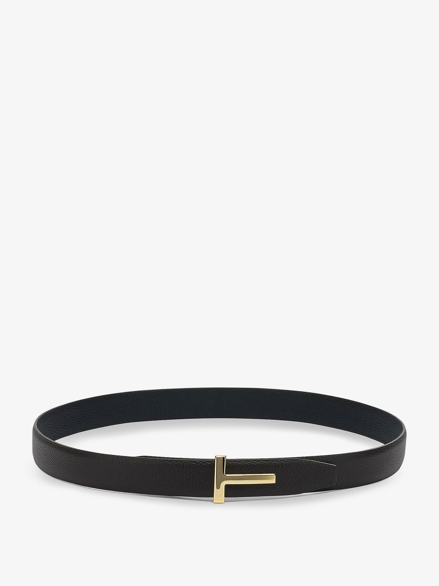 Tom Ford Men's Hammered Reversible Belt Gold