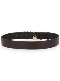 Ferragamo Women's Reversible Hooks Belt Brown