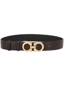 Ferragamo Women's Reversible Hooks Belt Brown