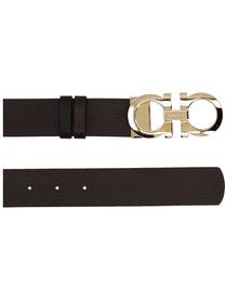 Ferragamo Women's Reversible Hooks Belt Brown