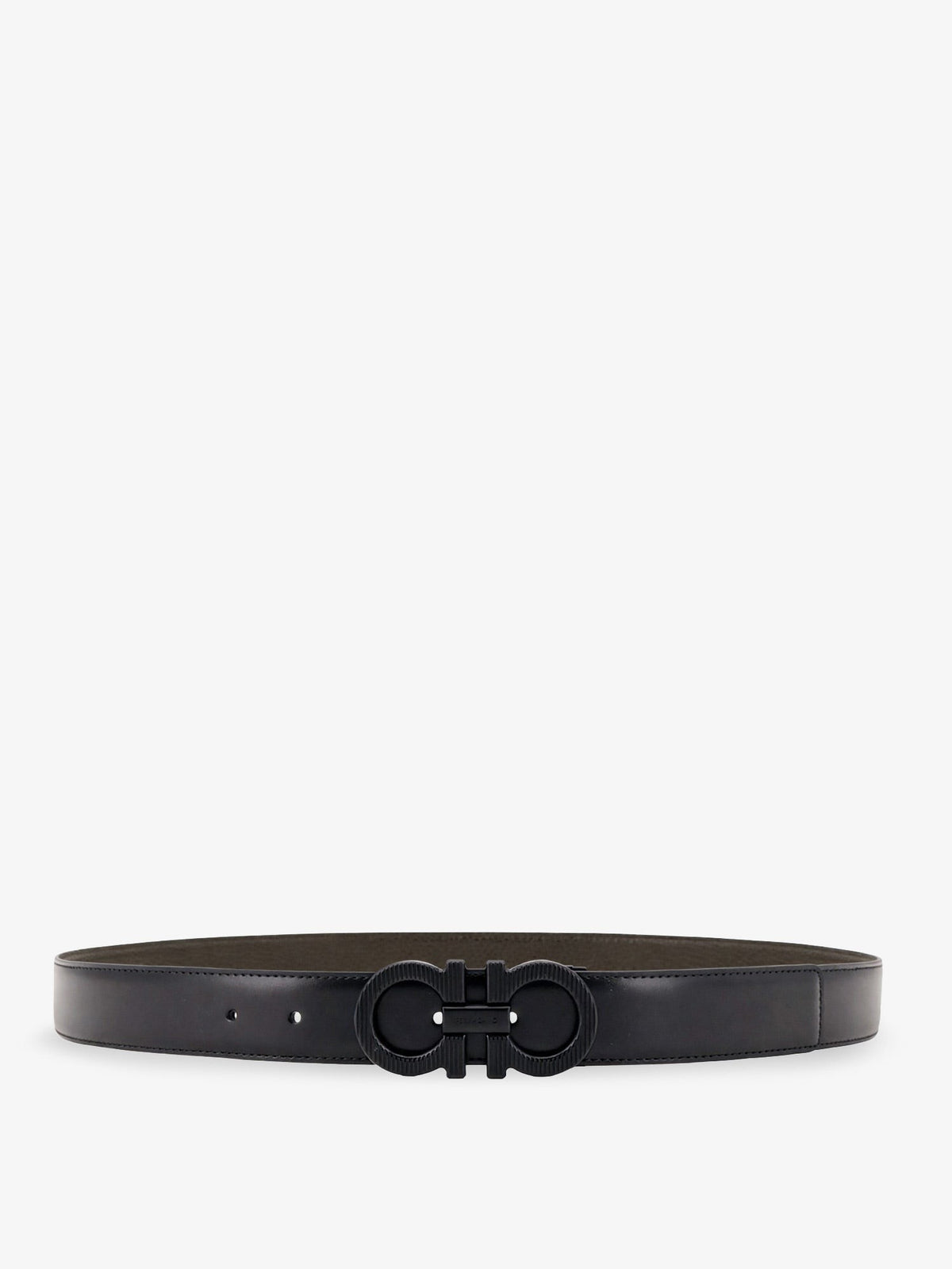 Ferragamo Men's Reversible Leather Belt Black