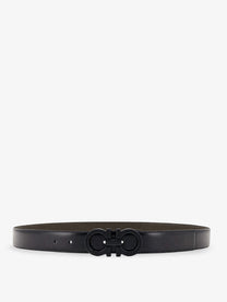 Ferragamo Men's Reversible Leather Belt Black