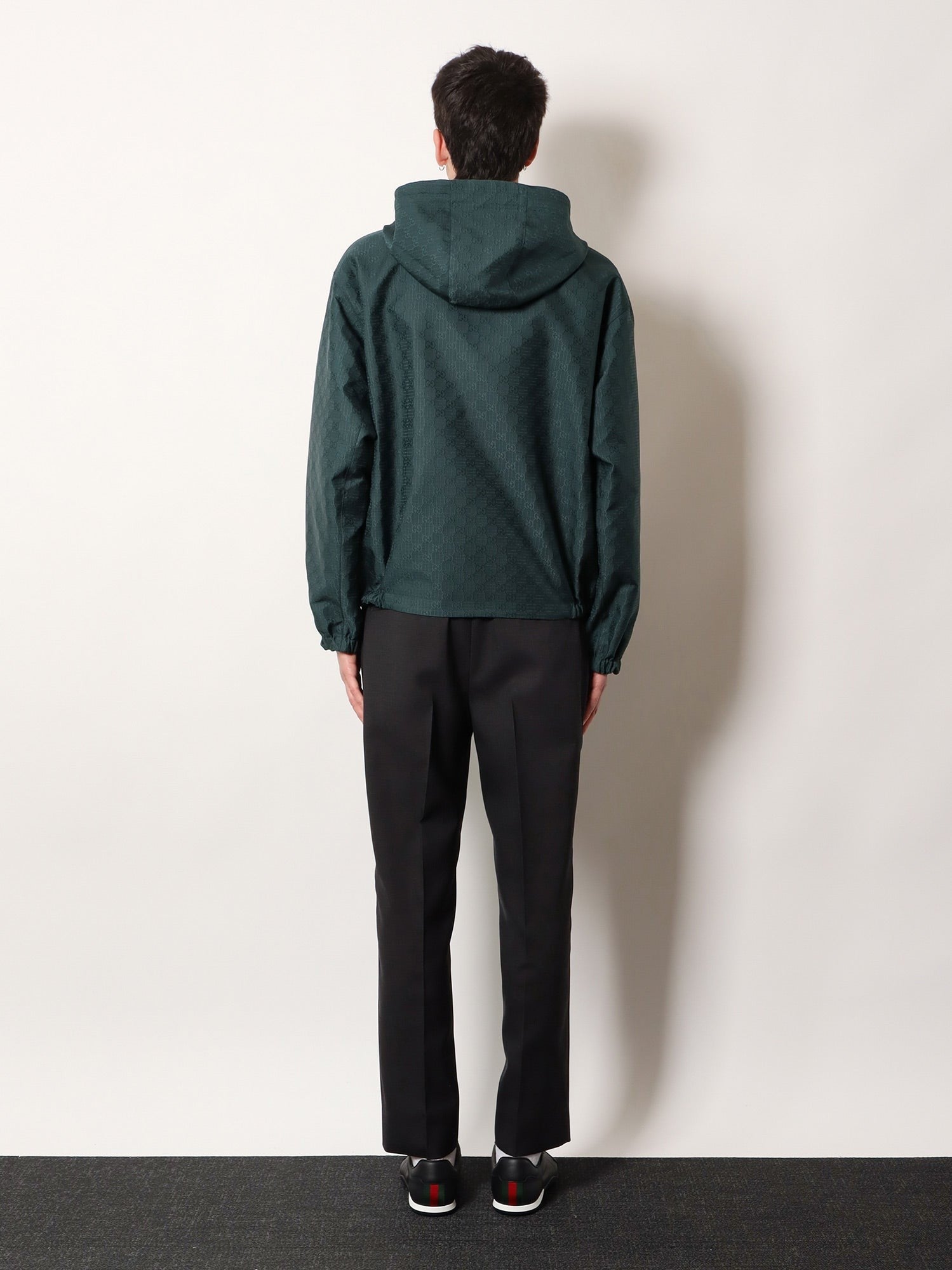 Gucci Men's Reversible Ripstop Cotton Jacket Green