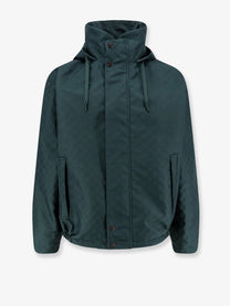 Gucci Men's Reversible Ripstop Cotton Jacket Green