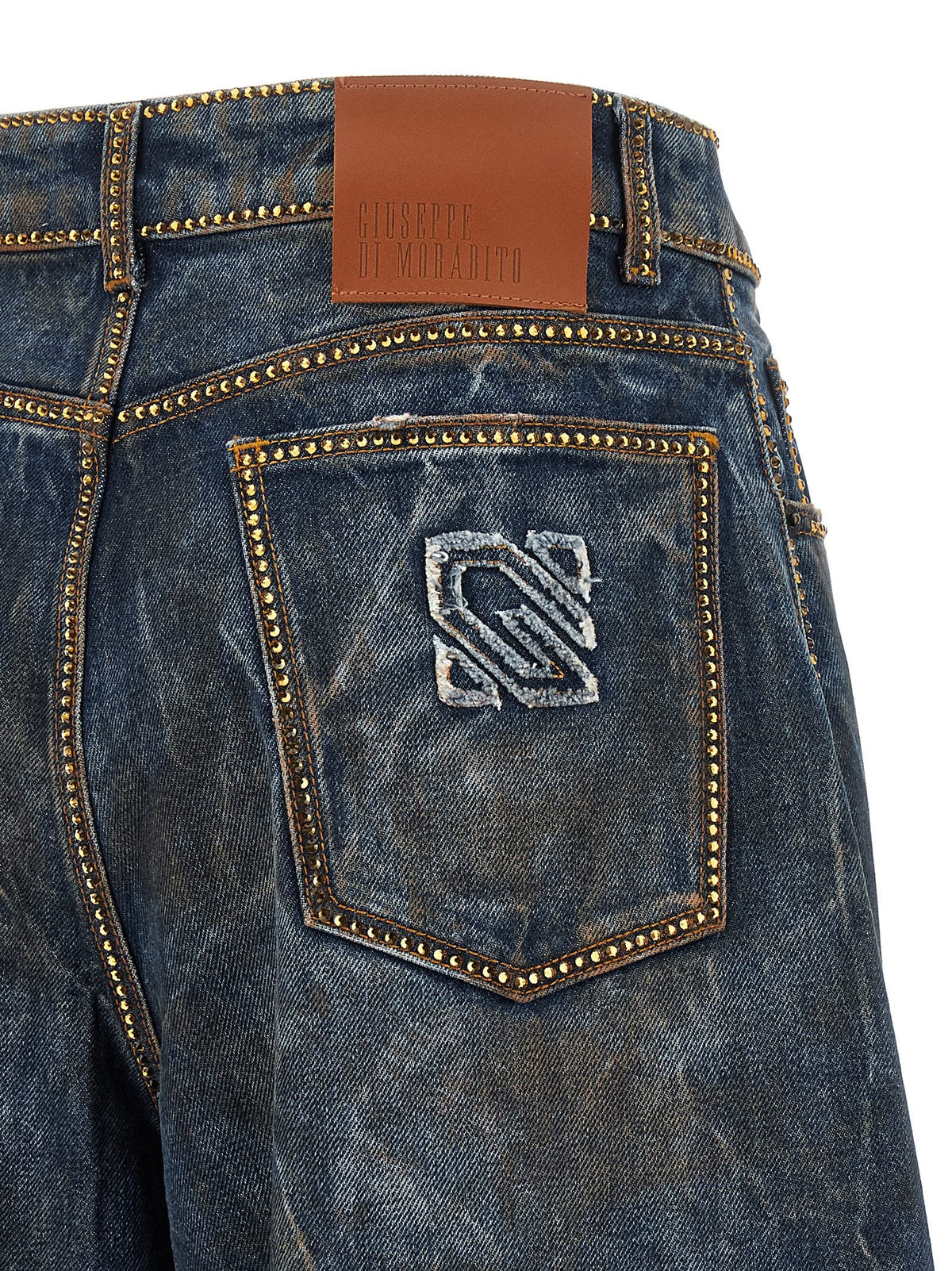 Giuseppe Di Morabito Rhinestone Jeans Blue