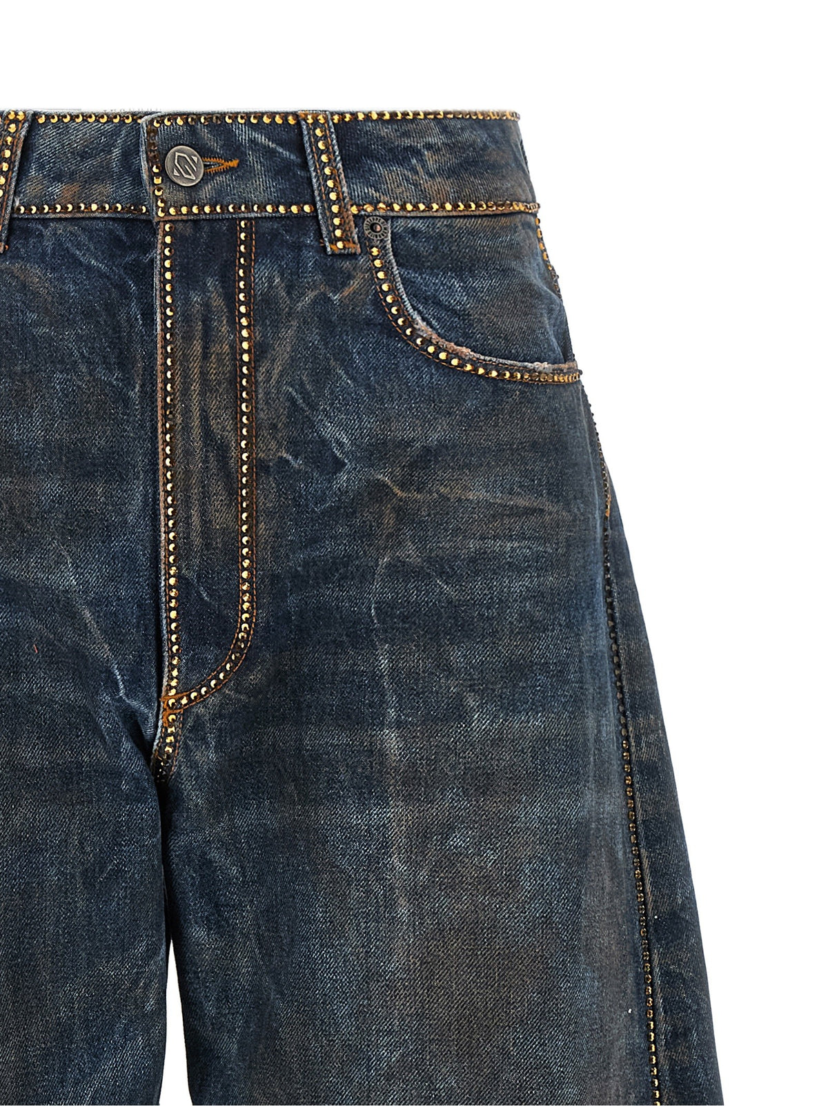Giuseppe Di Morabito Rhinestone Jeans Blue