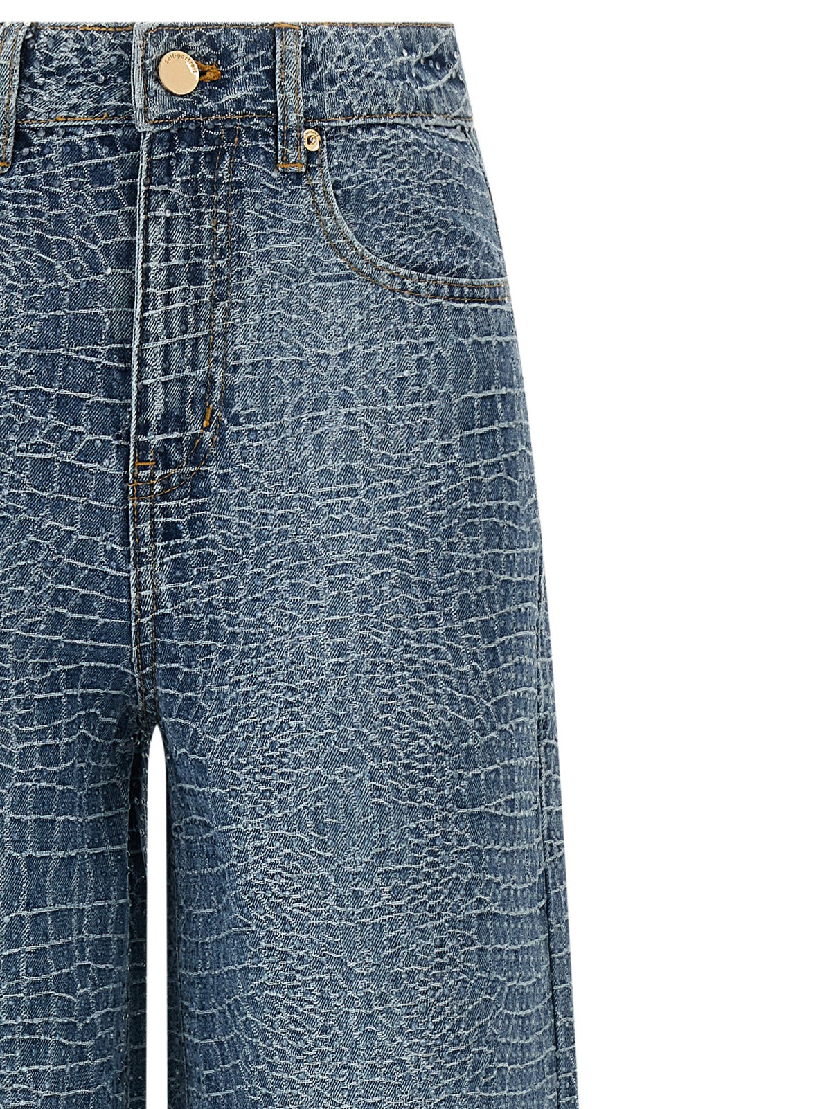 self-portrait Rhinestone Jeans Blue