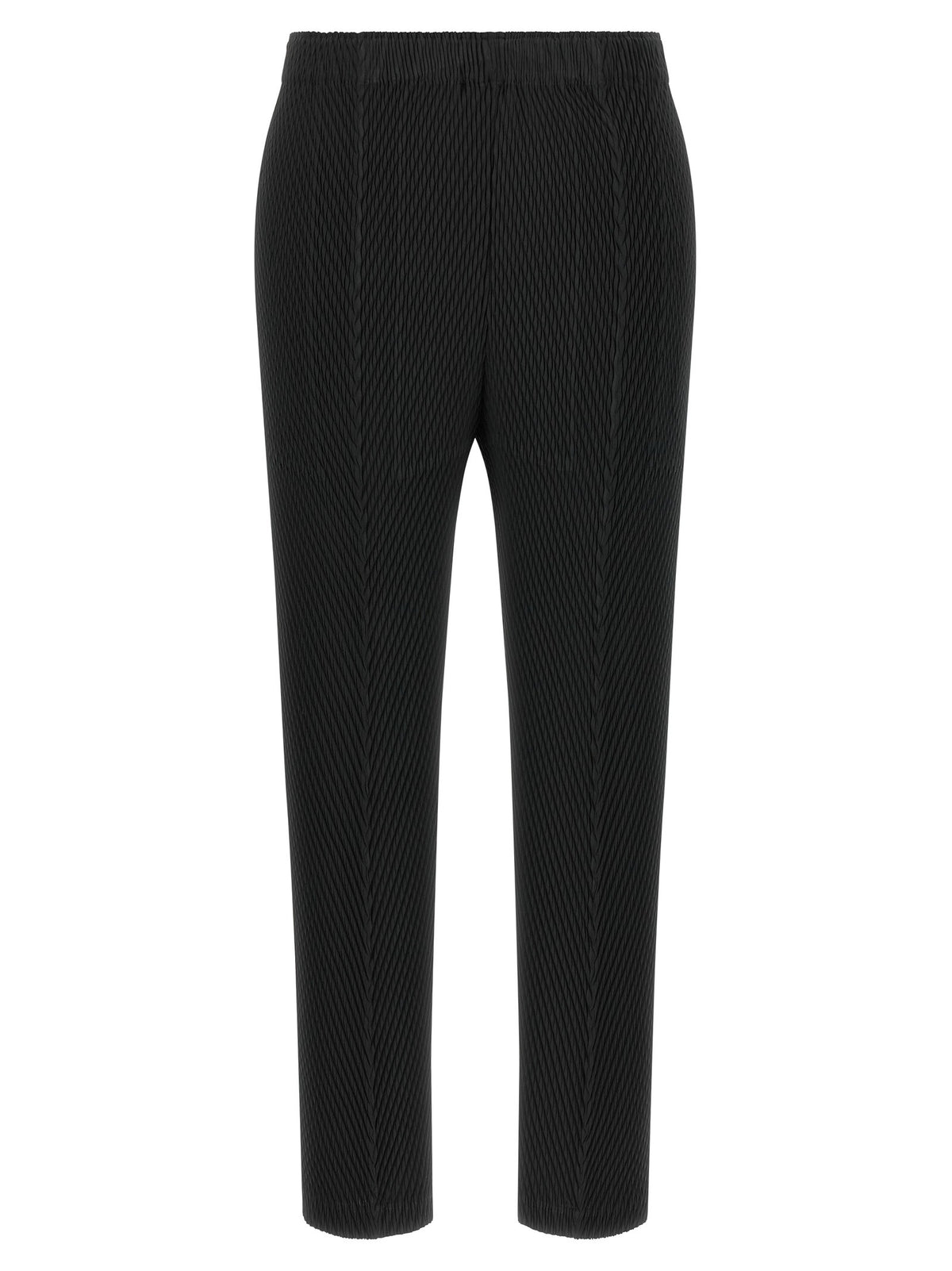 ISSEY MIYAKE Rhombus Pleats Pants Black