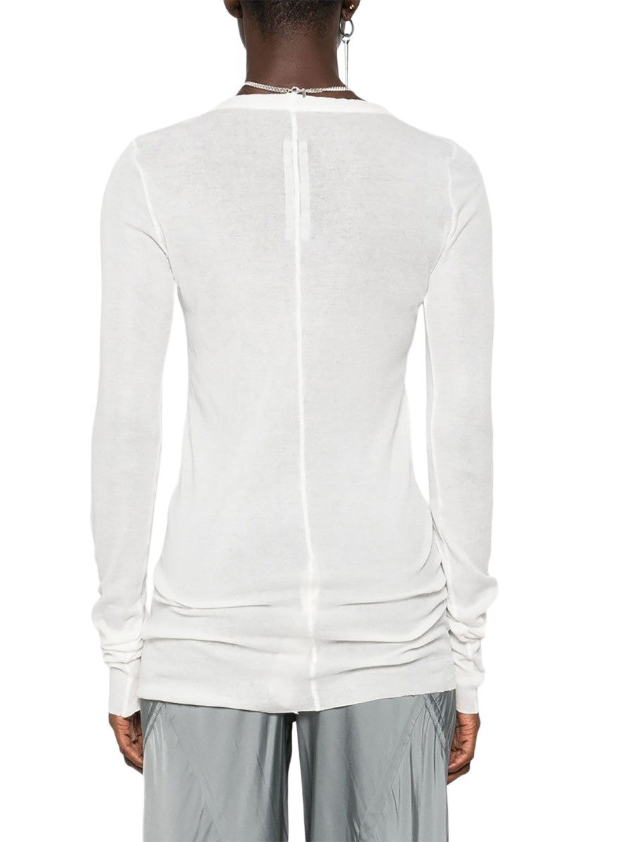 Rick Owens Women's Rib LS Shirt White