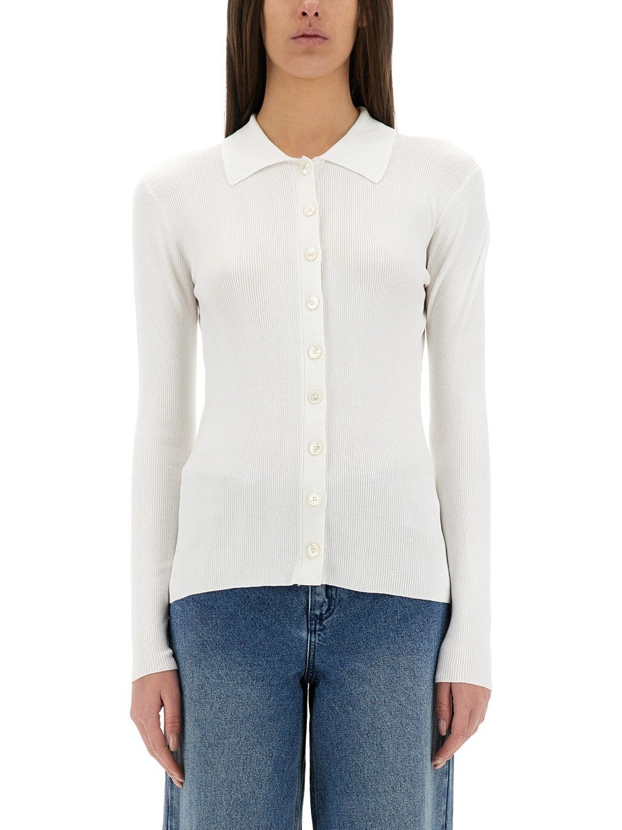 Michael Kors Women's Ribbed Cardigan White
