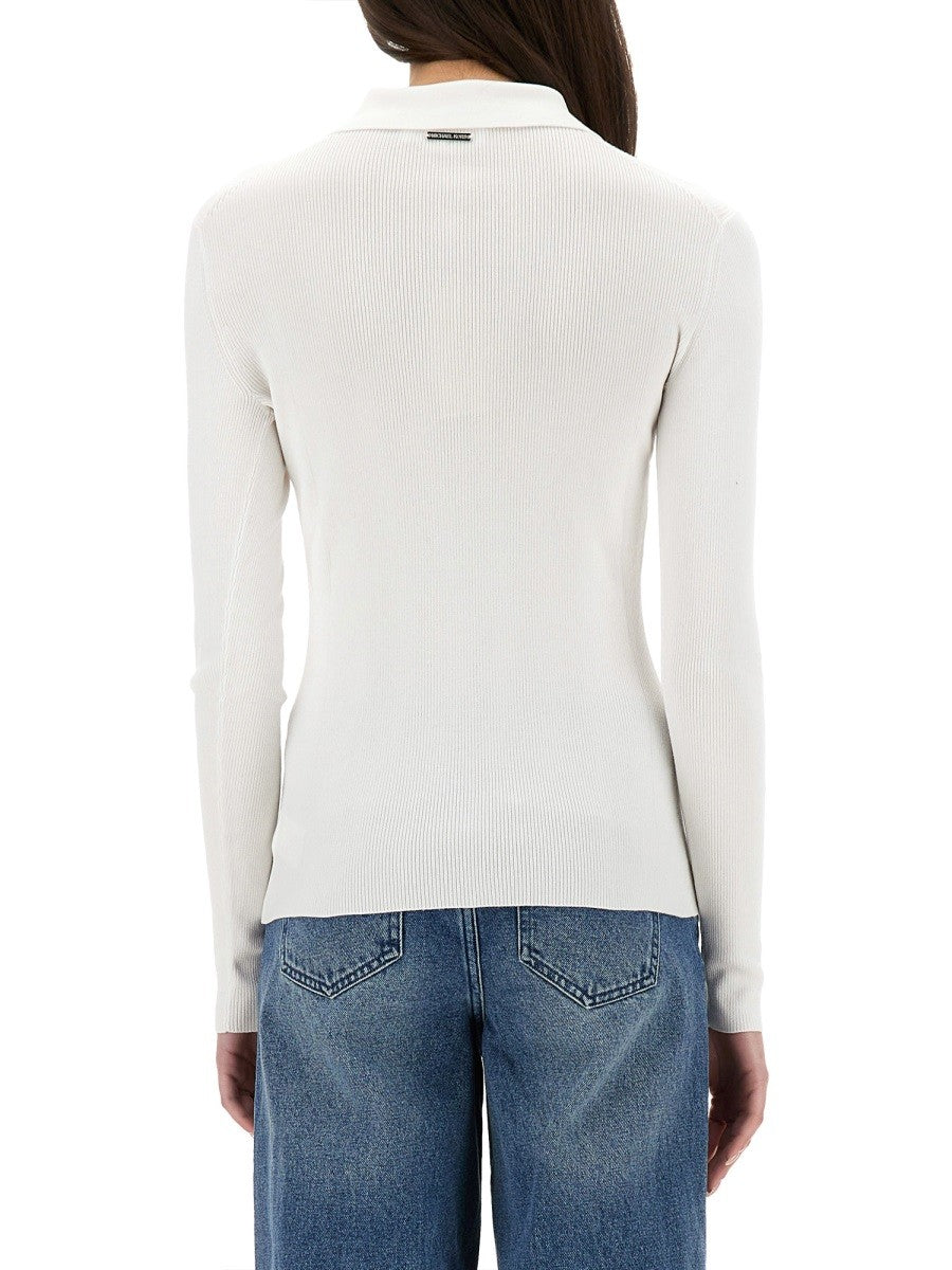 Michael Kors Women's Ribbed Cardigan White