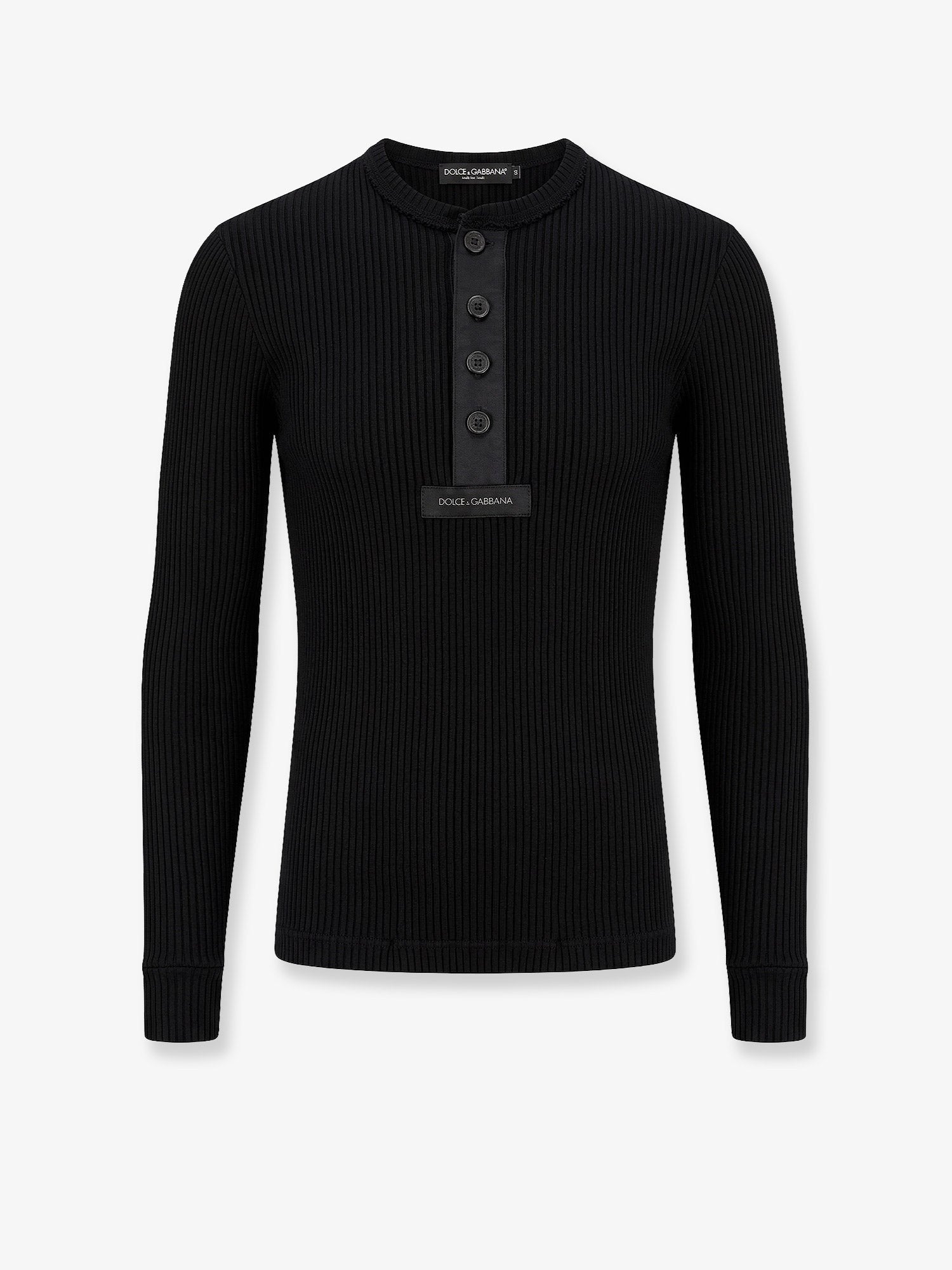 Dolce &amp; Gabbana Men's Ribbed Cotton Sweater Black