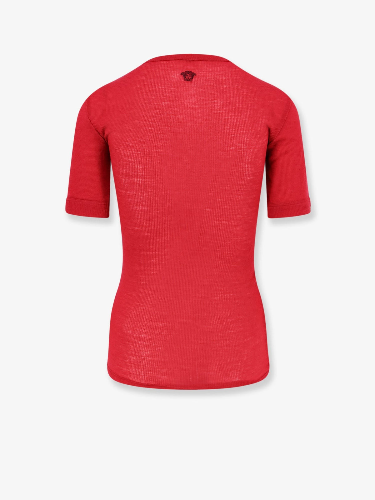 Versace Women's Ribbed Cotton Shirt Red