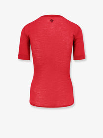 Versace Women's Ribbed Cotton Shirt Red