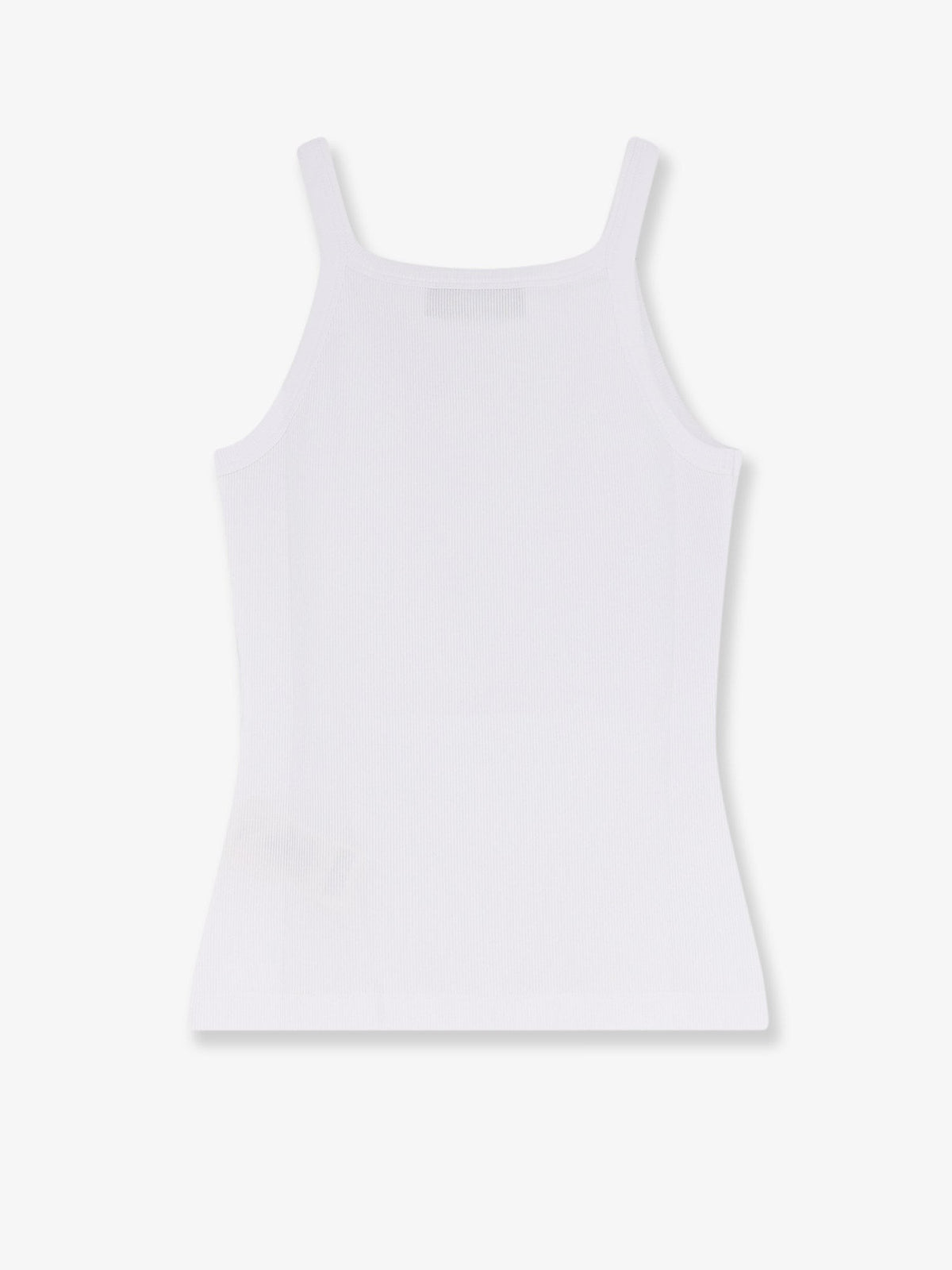 Fendi Women's Ribbed Cotton Tank Top White