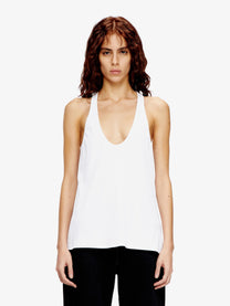Diesel Women's Ribbed Cotton Tank Top White