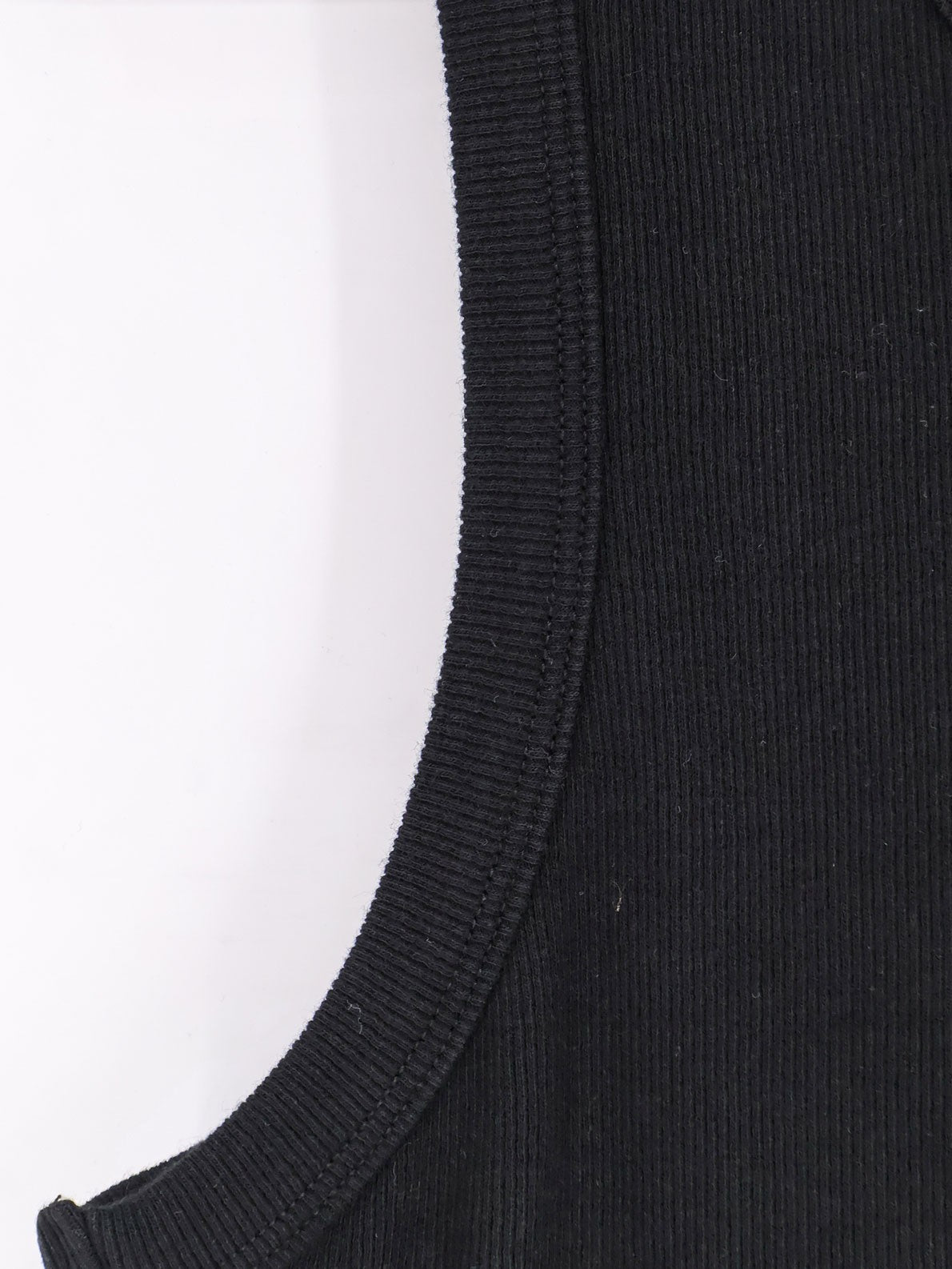 Entire Studios Unisex Ribbed Cotton Tank Top Black