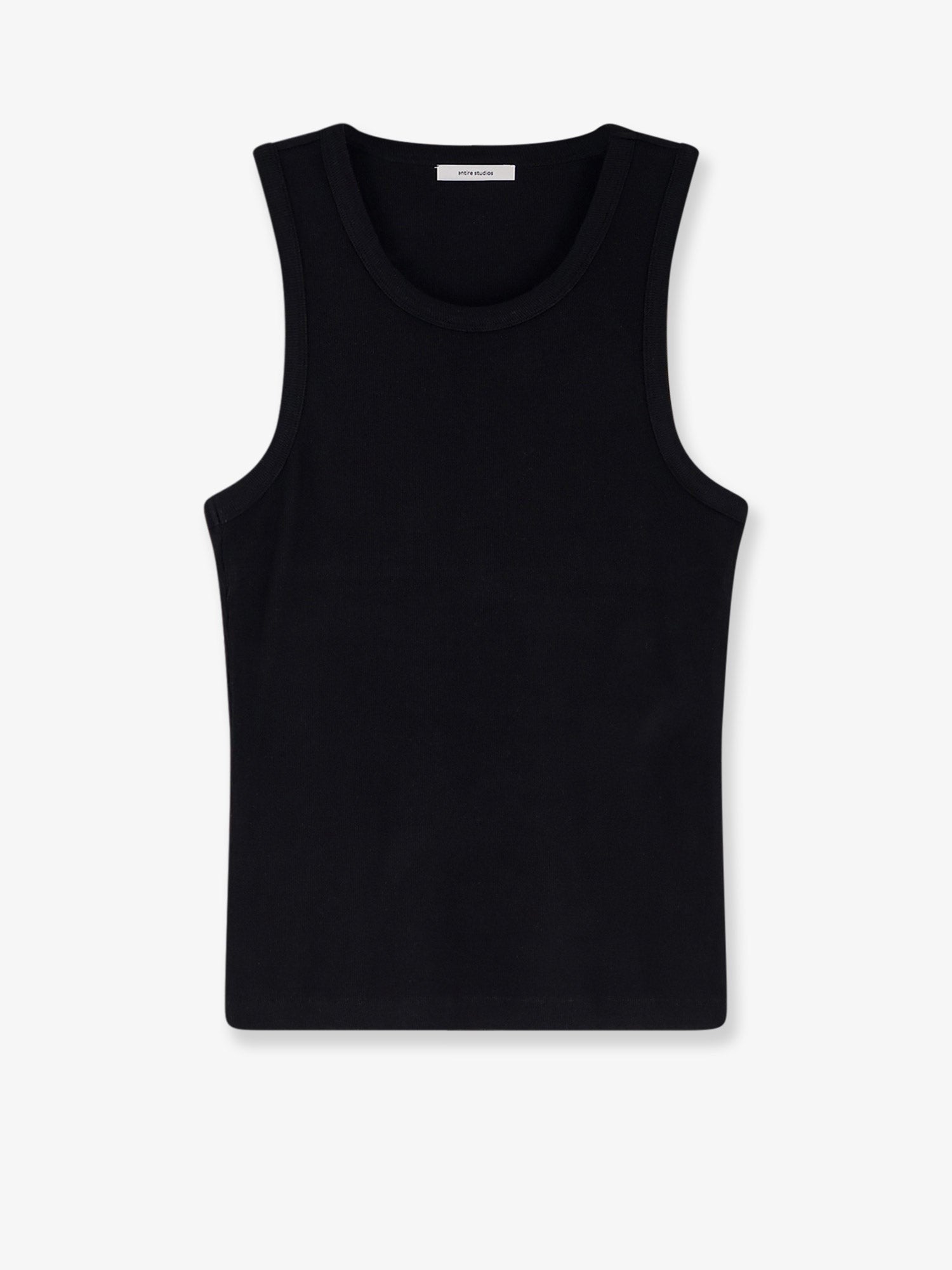 Entire Studios Unisex Ribbed Cotton Tank Top Black