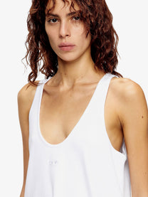 Diesel Women's Ribbed Cotton Tank Top White