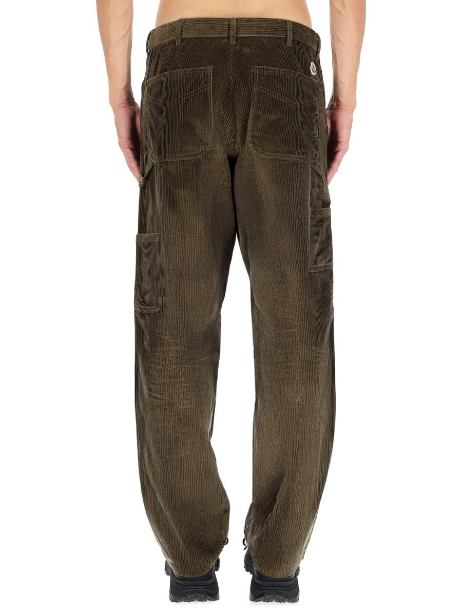 Moncler Men's Ribbed Pants Green, view 4