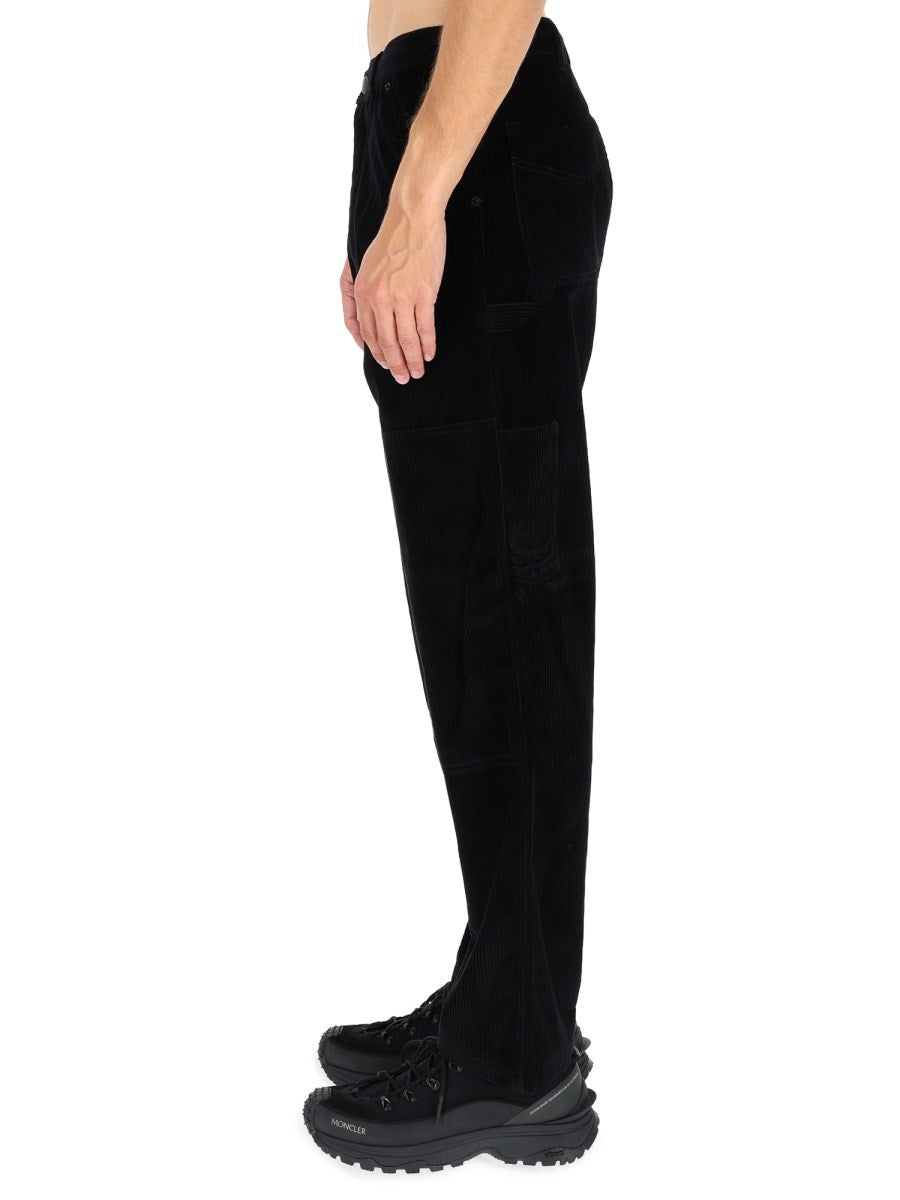 Moncler Men's Ribbed Pants Black, view 3