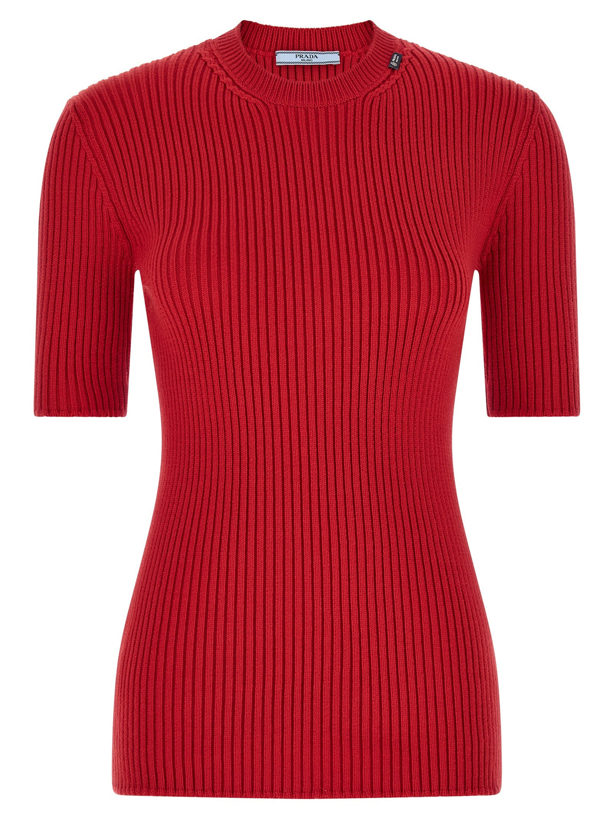 PRADA Ribbed Sweater Red