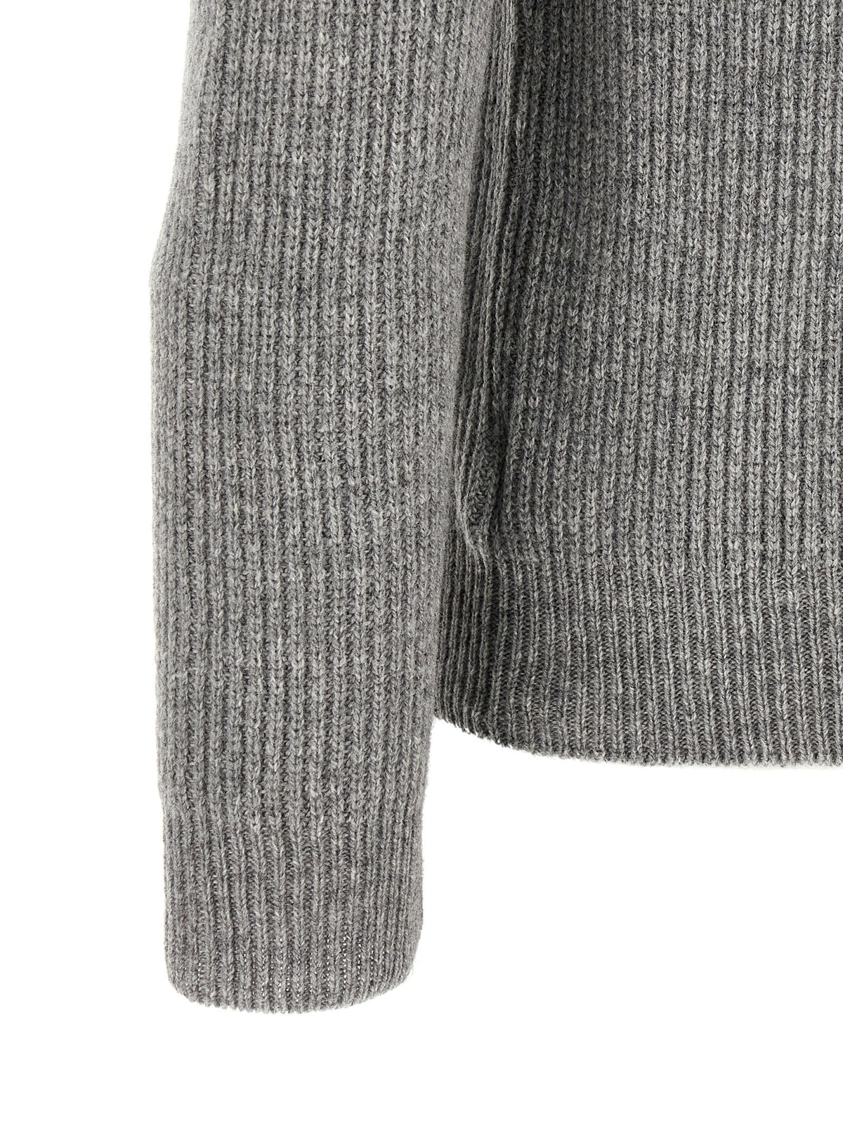 Zanone Ribbed Sweater Grey