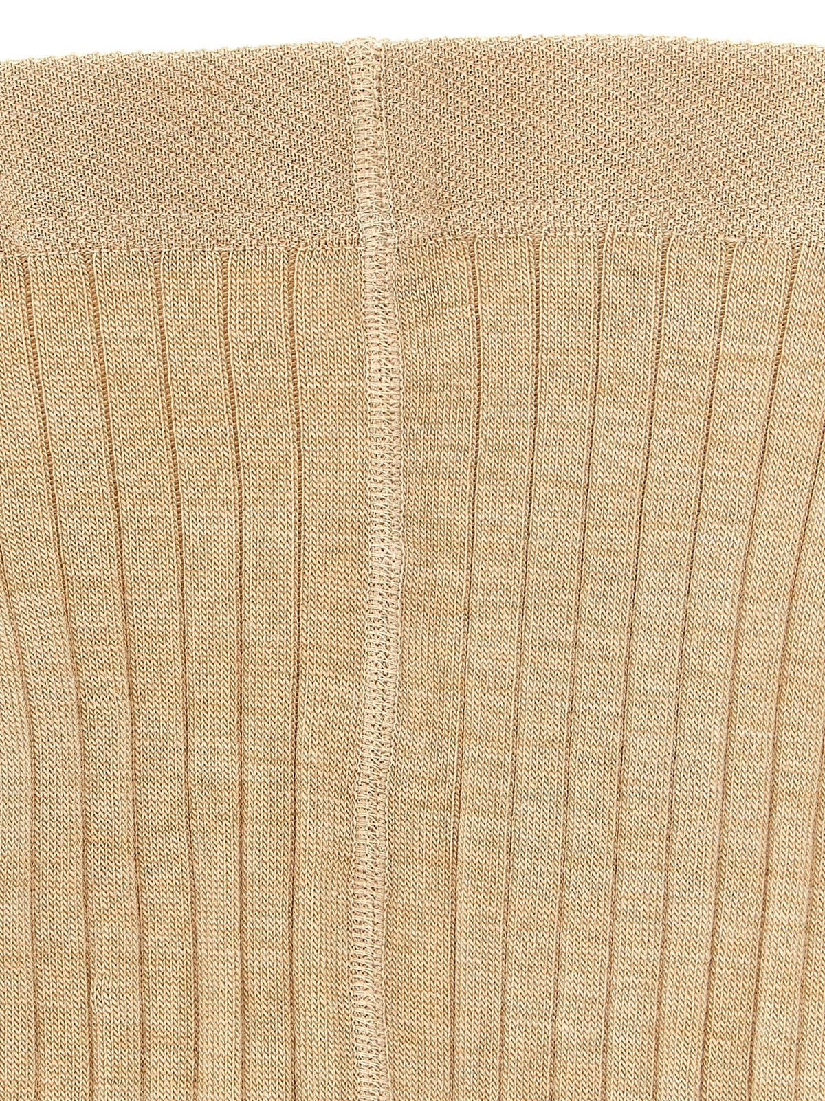 Jil Sander Ribbed Tights Beige