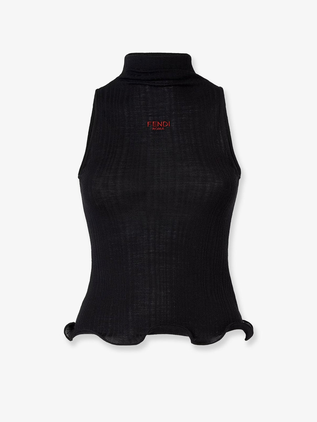 Fendi Women's Ruffled Top Black