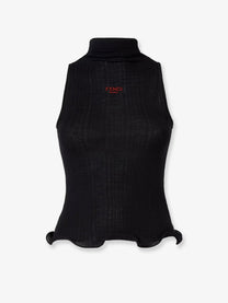 Fendi Women's Ruffled Top Black