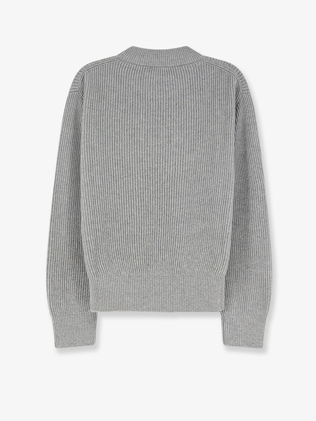 Dior Women's Ribbed Wool and Cashmere Blend Sweater Grey