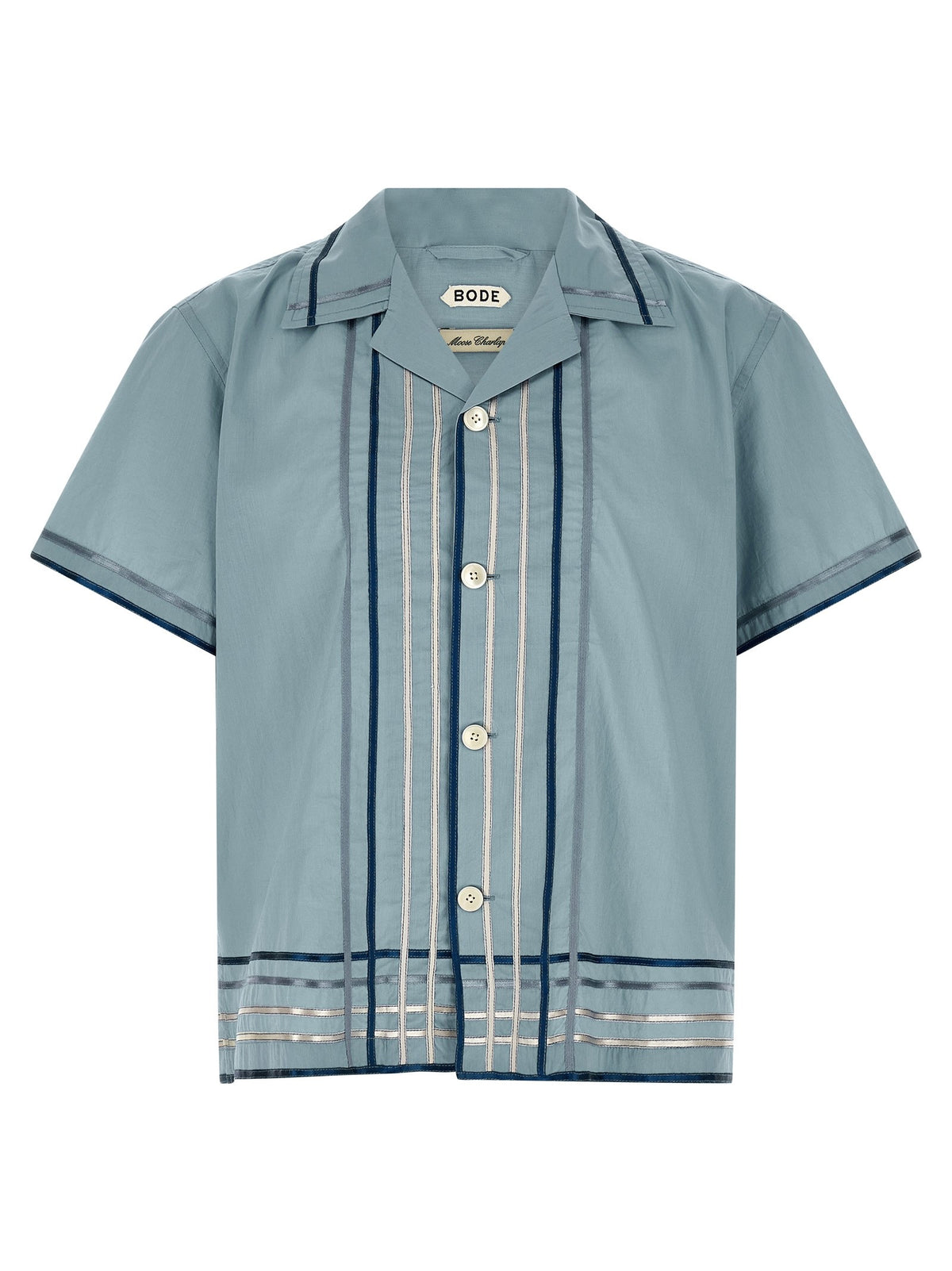 BODE Ribbon Plaid Shirt Blue