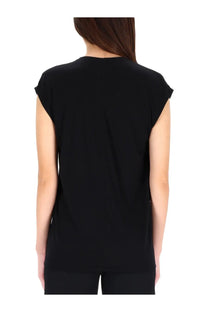Rick Owens Lilies women’s black sleeveless top with relaxed fit and soft flowing fabric for casual wear