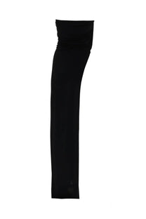 Black sleek high-waisted trousers with ruched waistband detail from Rick Owens Lilies womens top Edfu black collection