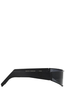 Rick Owens men’s cyclops sunglasses black with black matte finish sleek modern design and dark tinted lenses