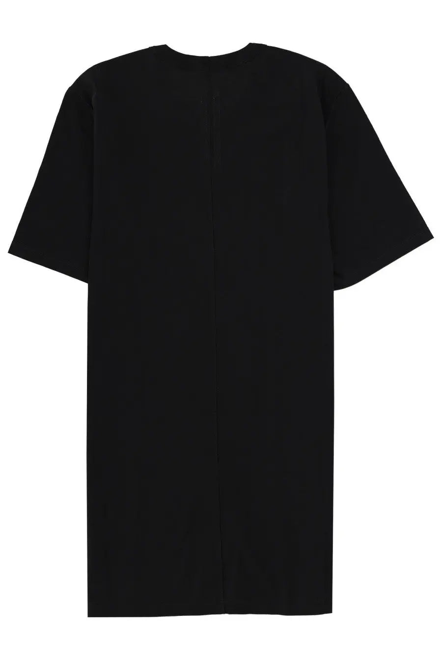 Rick Owens men’s level shirt black oversized t-shirt dress with minimalist design and straight-cut sleeves