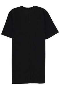 Rick Owens men’s level shirt black oversized t-shirt dress with minimalist design and straight-cut sleeves