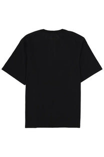 Black short-sleeved relaxed fit cotton t-shirt for men by Rick Owens named Brad Con Stampa black