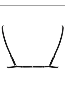 Black bra with adjustable straps and minimalist design from Rick Owens women’s Reggiseno Livy collection