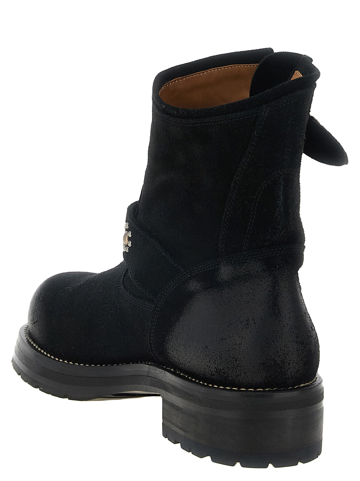 SECOND/LAYER Rider Ankle Boots Black