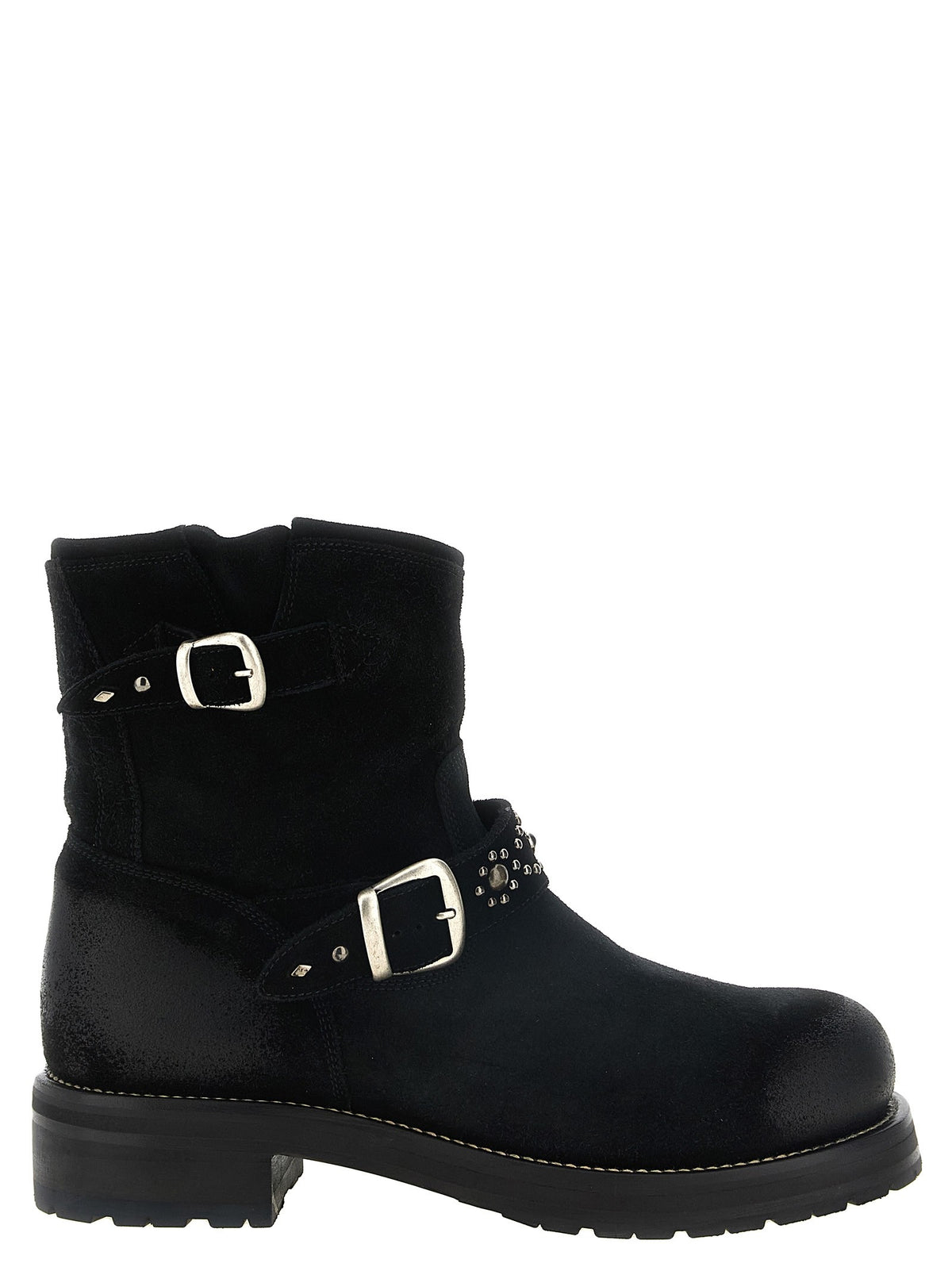 SECOND/LAYER Rider Ankle Boots Black