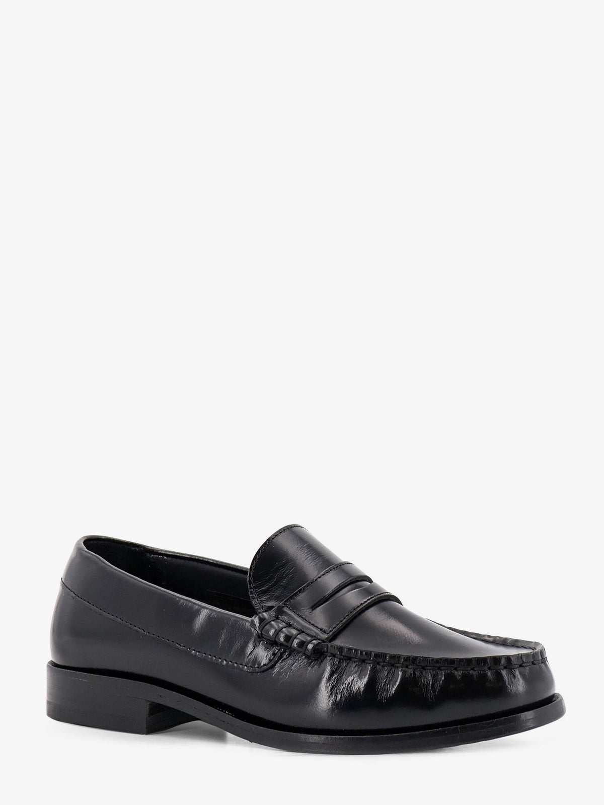 Alohas Women's Rivet Leather Loafers Black