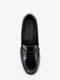 Alohas Women's Rivet Leather Loafers Black