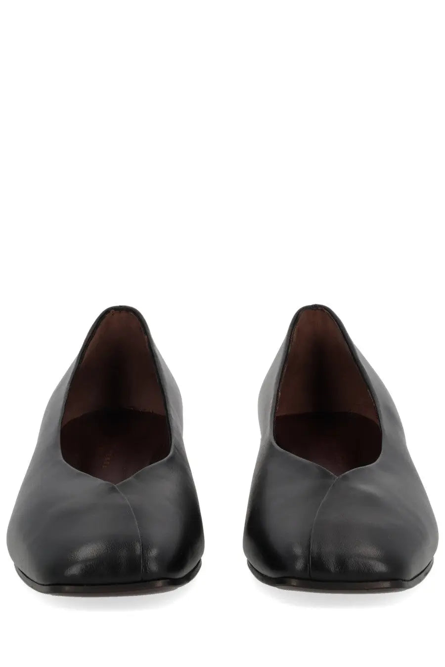 Roberto festa women’s écolleté vina black black leather ballet flats with sleek minimalist design and subtle stitching details